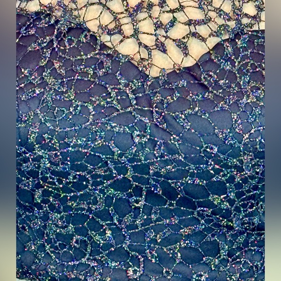 Sequin Hearts Navy Blue Lace top & Skirt - Picture 3 of 4